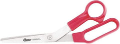 Clauss - 5" LOC, 8-1/2" OAL Stainless Steel Bent Shears - Plastic Offset Handle, For Paper, Fabric - All Tool & Supply