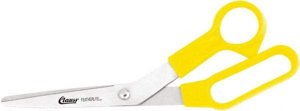 Clauss - 5" LOC, 8-1/2" OAL Stainless Steel Bent Shears - Plastic Offset Handle, For Paper, Fabric - All Tool & Supply