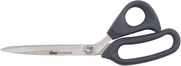 Clauss - 7" LOC, 10" OAL Titanium Shears - Flexible Plastic Bent Handle, For Paper, Fabric - All Tool & Supply