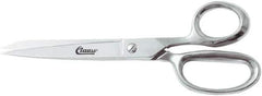 Clauss - 5" LOC, 8-1/4" OAL Straight Shears - Steel Straight Handle, For Paper, Fabric - All Tool & Supply