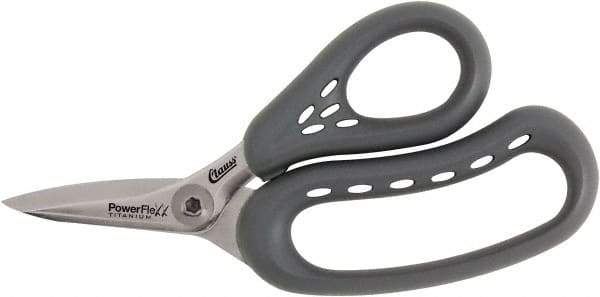 Clauss - 4" LOC, 7" OAL Titanium Shears - Plastic Handle, For Paper, Fabric - All Tool & Supply