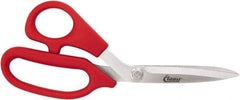 Clauss - 5" LOC, 8-1/4" OAL Stainless Steel Bent Shears - Left Hand, Offset Handle, For Paper, Fabric - All Tool & Supply