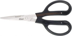 Clauss - 4" LOC, 9-1/4" OAL Stainless Steel Blunt Point Trimmers - Serrated, Plastic Handle, For Paper, Fabric - All Tool & Supply