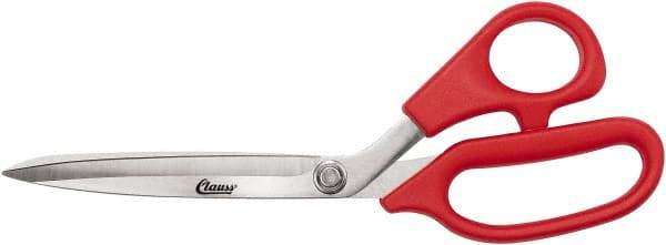 Clauss - 6" LOC, 9-1/4" OAL Stainless Steel Bent Shears - Plastic Offset Handle, For Paper, Fabric - All Tool & Supply