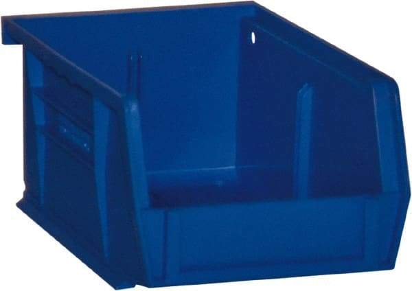 Durham - 5-7/16" Deep, Blue Plastic Hang and Stack Bins - 3" High x 4-3/16" Wide x 5-7/16" Long - All Tool & Supply