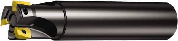 Sandvik Coromant - 1/2" Cut Diam, 5.8mm Max Depth of Cut, 3/8" Shank Diam, 120mm OAL, Indexable Square Shoulder End Mill - 390R-070204E-ML Inserts, Cylindrical Shank, 90° Lead Angle, Through Coolant, Series CoroMill 390 - All Tool & Supply