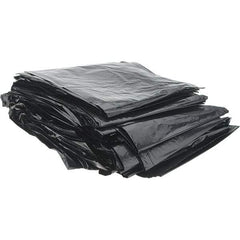 Value Collection - 1.5 mil Thick, Heavy-Duty Trash Bags - High-Density Polyethylene (HDPE), 40" Wide x 46" High, Black - All Tool & Supply