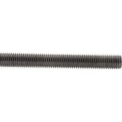 Value Collection - M14x2 1m Long, Steel Metric Threaded Rod - Zinc-Plated Finish - All Tool & Supply