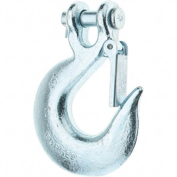 Value Collection - 1/2" Chain Diam, 43 Chain Grade Clevis Hook - 9,200 Lb Capacity, 3/4" Hook Throat, 4" OAL - All Tool & Supply