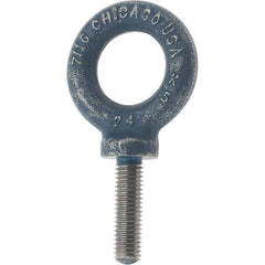 Value Collection - 738 Kg Capacity, Steel, M10x1.50 Thread, Fixed Lifting Eye Bolt - Fully Threaded, 17mm Shank, 17mm Thread Length, Shoulder - All Tool & Supply