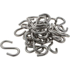 Value Collection - 304 Stainless Steel Uncoated S-Hook - 20 Lb Capacity, 0.12" Wire, 1-5/16" OAL - All Tool & Supply