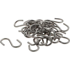 Value Collection - 304 Stainless Steel Uncoated S-Hook - 7 Lb Capacity, 0.08" Wire, 1-1/16" OAL - All Tool & Supply