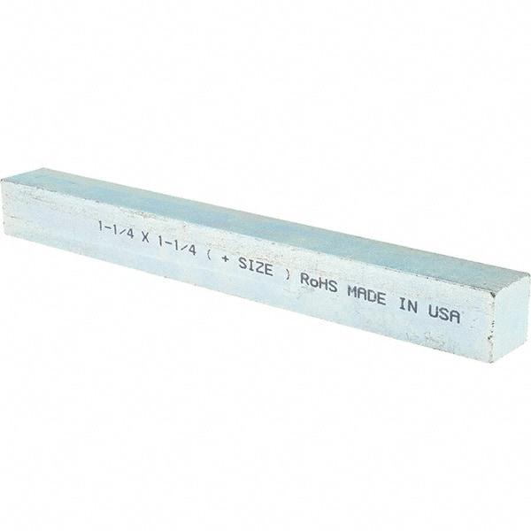 Value Collection - 12" Long x 1-1/2" High x 1-1/2" Wide, Zinc-Plated Oversized Key Stock - Cold Drawn Steel - All Tool & Supply