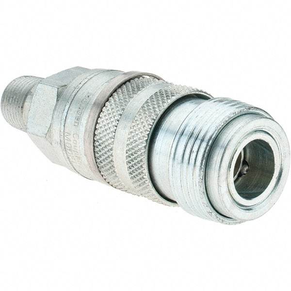 Value Collection - 3/8 Male Pipe Industrial Pneumatic Hose Coupler - Steel - All Tool & Supply