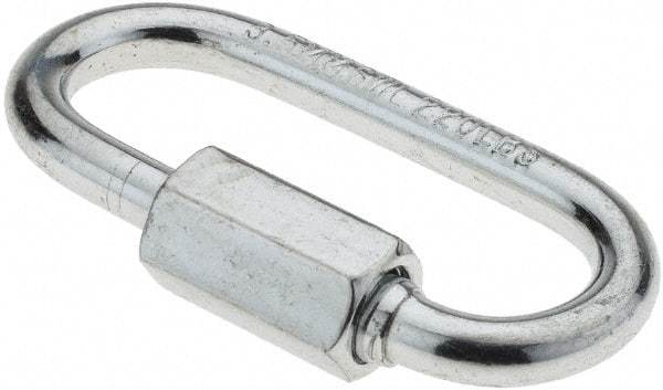 Value Collection - Zinc Plated Carbon Steel Quick Link - 1/8" Diameter, 220 Lb Load Limit - All Tool & Supply