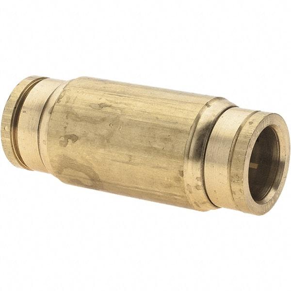 Parker - 5/8" Outside Diam, Brass Push-to-Connect Tube Union - Tube to Tube Connection, Nitrile O-Ring - All Tool & Supply