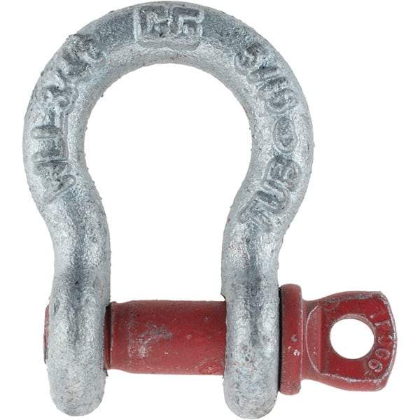 Value Collection - 5/16" Nominal Chain Size, 0.75 Ton Steel Screw Anchor Shackle - All Tool & Supply