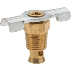 Value Collection - 1/8" Pipe, External Seat Drain Cock & Shutoff Valve - 1/8 Thread, 150 Max psi, 1-1/8" Long - All Tool & Supply