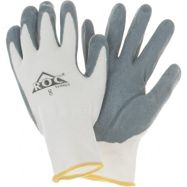 Value Collection - Size M Polyurethane Coated Work Gloves - Gray, Paired - All Tool & Supply