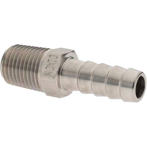 Value Collection - 1/4 MNPT Thread Barb x NPT Hose Insert - 3/8" ID Hose, Stainless Steel - All Tool & Supply