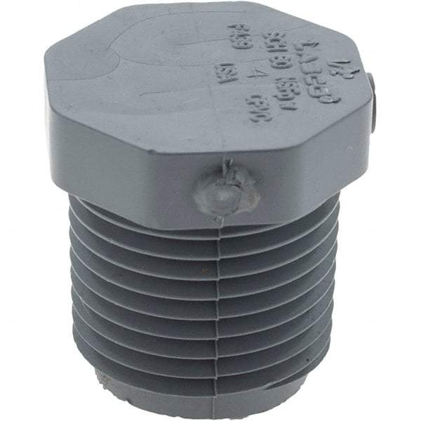 Value Collection - 1/2" CPVC Plastic Pipe Hex Plug - Schedule 80, MIPT End Connections - All Tool & Supply