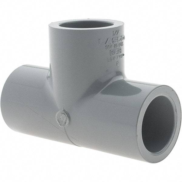 Value Collection - 1/2" CPVC Plastic Pipe Tee - Slip x Slip x Slip End Connections - All Tool & Supply