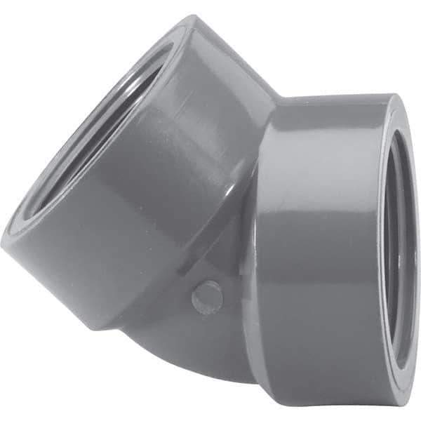 Value Collection - 1" PVC Plastic Pipe 45° Elbow - FIPT x FIPT End Connections - All Tool & Supply