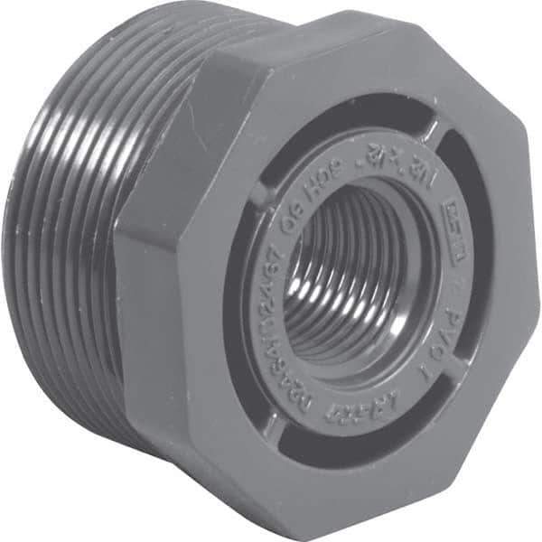 Value Collection - 2 x 1-1/2" PVC Plastic Pipe Bushing - MIPT x FIPT End Connections - All Tool & Supply