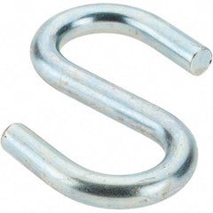 Value Collection - Trade Size 526, Carbon Steel Bright Zinc S-Hook - 189 Lb Capacity, 1/4" Wire, 2-1/4" OAL - All Tool & Supply