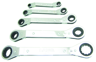 5 Piece - 12 Point - Offset Ratcheting Box Wrench Set - All Tool & Supply