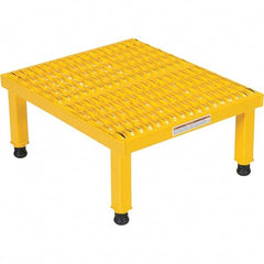 Vestil - 9" High x 19" Wide x 24" Deep, Yellow Step Stand - Steel, 500 Lb Capacity - All Tool & Supply