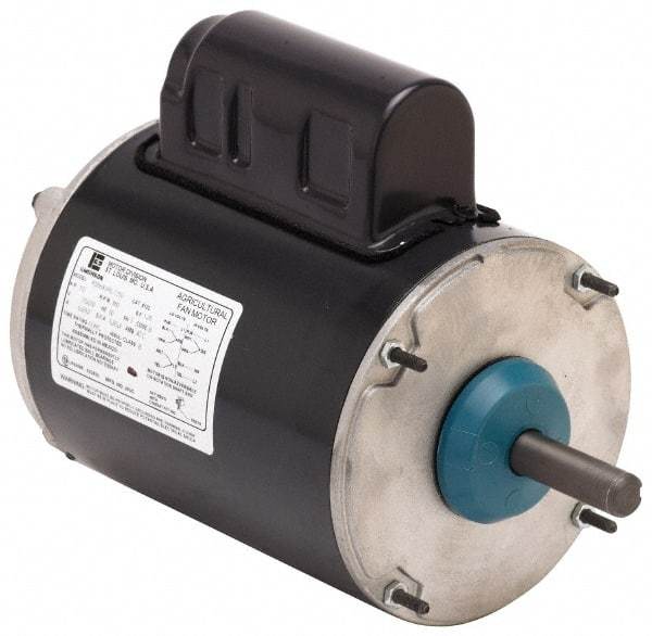 US Motors - 1/3 hp, TEAO Enclosure, Auto Thermal Protection, 1,075 RPM, 115 Volt, 60 Hz, Industrial Electric AC/DC Motor - Size 48 Frame, Stud Mount, 1 Speed, Ball Bearings, 5.2 Full Load Amps, B Class Insulation, CW Drive End - All Tool & Supply