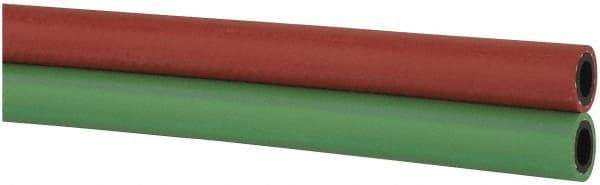 Parker - 1/4" Inside x 17/32" Outside Diam, Grade T Welding Hose - Green & Red, Twin Style, 200 psi Working Pressure - All Tool & Supply