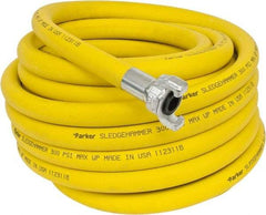 Parker - 3/4" ID x 1-3/16" OD 50' Long Sledgehammer Hose - Universal Style Coupling Ends, 300 Working psi, -40 to 212°F, Yellow - All Tool & Supply