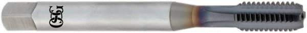 OSG - M24x2.00 Metric Coarse 6H 5 Flute TiCN Finish Powdered Metal Straight Flute Machine Tap - Bottoming, Right Hand Thread, 160mm OAL, 2-7/32" Thread Length, D8 Limit, Oversize - Exact Industrial Supply