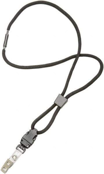 Ability One - Lanyards Material: Polyester Color: Black - All Tool & Supply