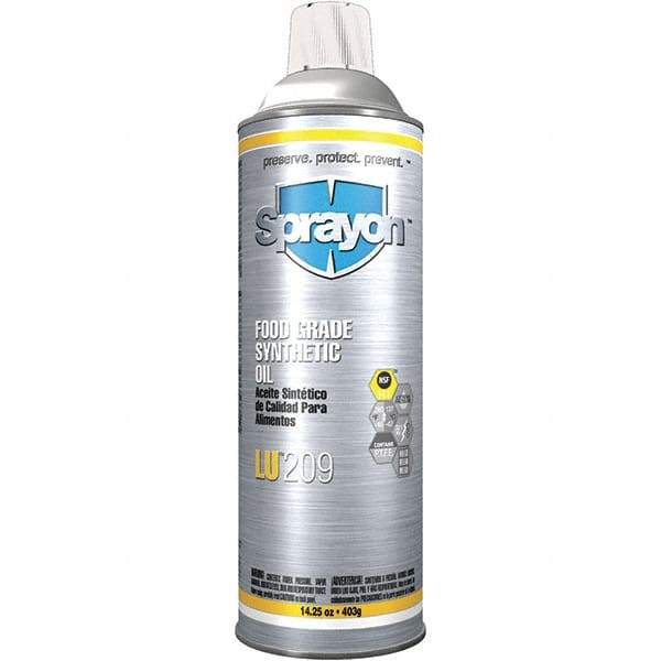 Sprayon - 15.25 oz Aerosol Spray Lubricant - Clear, -45°F to 280°F, Food Grade - All Tool & Supply