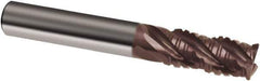 Guhring - 5/16", 1-1/2" LOC, 5/16" Shank Diam, 3-1/4" OAL, 4 Flute, Solid Carbide Square End Mill - Single End, Nano-A Finish, Spiral Flute, 36/39° Helix, Centercutting, Right Hand Cut, Right Hand Flute, Series 4262 - All Tool & Supply