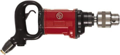 Chicago Pneumatic - 5/8" Keyed Chuck - D-Handle with Side Handle, 800 RPM, 20 LPS, 1 hp - All Tool & Supply