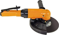 Cleco - 5" Wheel Diam, 12,000 RPM, Pneumatic Angle & Disc Grinder - M14 Spindle, 33.6 CFM, Bottom Exhaust - All Tool & Supply