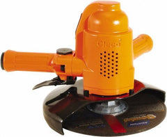 Cleco - 7" Wheel Diam, 6,000 RPM, Pneumatic Angle & Disc Grinder - 5/8-11 Spindle, 33.6 CFM, Front Exhaust - All Tool & Supply