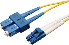 Tripp-Lite - 10' Long, LC/SC Head, Singlemode Fiber Optic Cable - Aqua, Use with LAN - All Tool & Supply