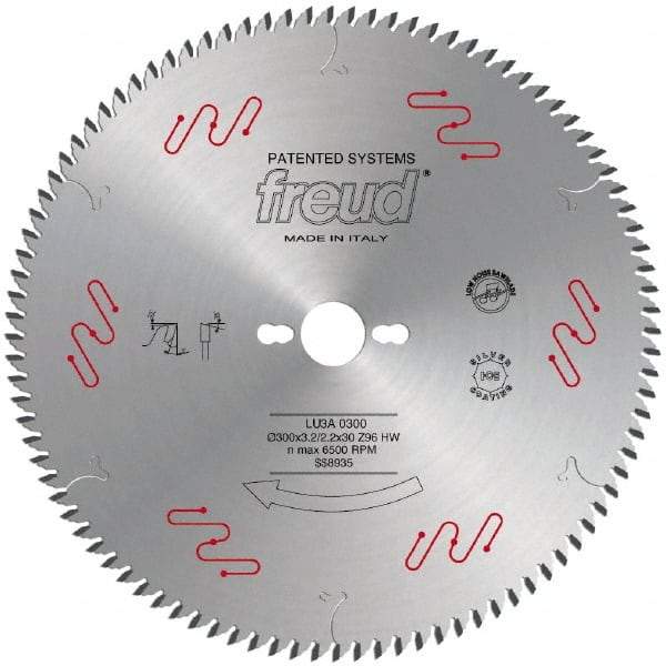 Freud - 220mm Diam, 30mm Arbor Hole Diam, 64 Tooth Wet & Dry Cut Saw Blade - Carbide-Tipped, Standard Round Arbor - All Tool & Supply