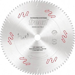 Freud - 12" Diam, 1" Arbor Hole Diam, 90 Tooth Wet & Dry Cut Saw Blade - Carbide-Tipped, Standard Round Arbor - All Tool & Supply