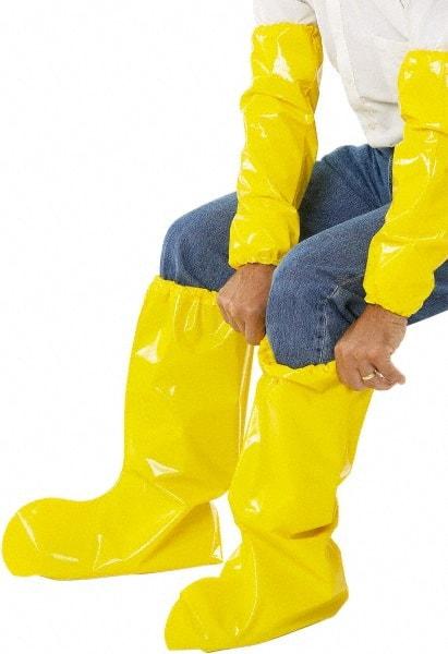 PolyConversions - Size L, Polyolefin, Non-Skid Boot Cover - Yellow, Chemical Resistant - All Tool & Supply