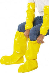 PolyConversions - Size M, Polyolefin, Non-Skid Boot Cover - Yellow, Chemical Resistant - All Tool & Supply