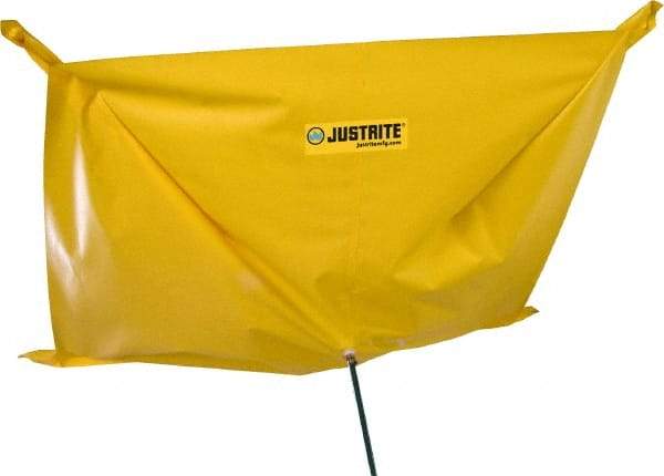 Justrite - 15' Diam, Square Roof Leak Diverter & Pipe Leak Diverter - 15' Long x 15' Wide, Yellow - All Tool & Supply