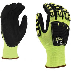 Cordova - Size S (7) Nitrile Coated Polyester, TPR & Nitrile Impact High Visibility Work Gloves - All Tool & Supply