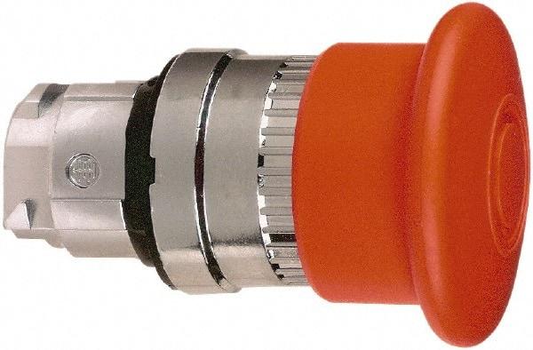 Schneider Electric - 22mm Mount Hole, Extended Mushroom Head, Pushbutton Switch Only - Round, Red Pushbutton, Maintained (MA), Momentary (MO) - All Tool & Supply