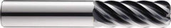 SGS - 3/8", 6 Flute, Single End, Solid Carbide, 0.015" Corner Radius End Mill - 4" OAL, 41° Helix, Right Hand Flute, 1/2" LOC, Right Hand Cut, 2-1/8" Extended Reach - All Tool & Supply